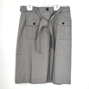 Calvin Klein Glen Plaid Belted Skirt